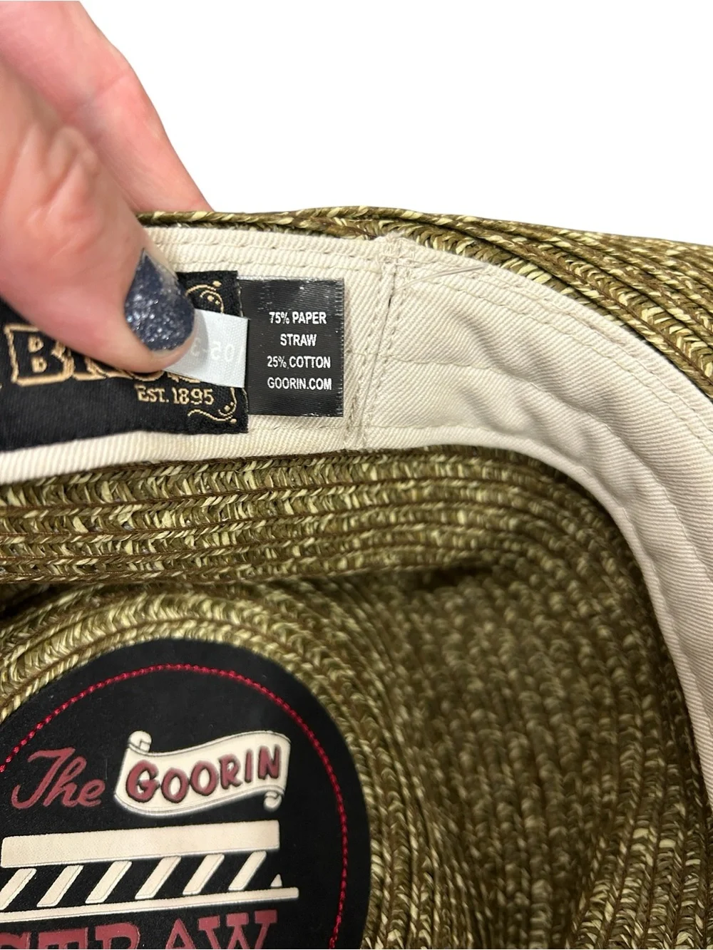 Goorin Bros Straw Hat | Large | Wide Brim Paper Straw Sun Hat | Natural Tan